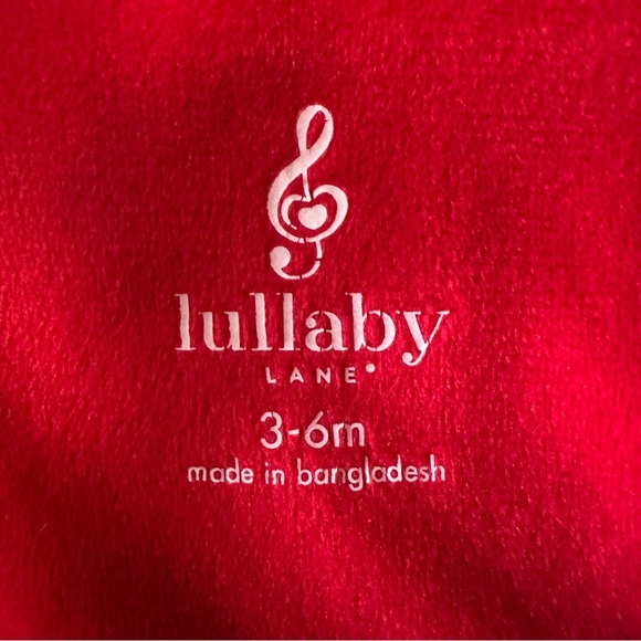 Baby Girls Red Ruffle Overalls Jumpsuit Romper Velour /Soft Material Size 3-6mos - Picture 5 of 6